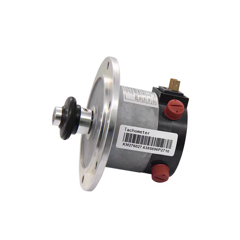 Tachometer generator label showing KM276027 and 6385896P2710 reference numbers