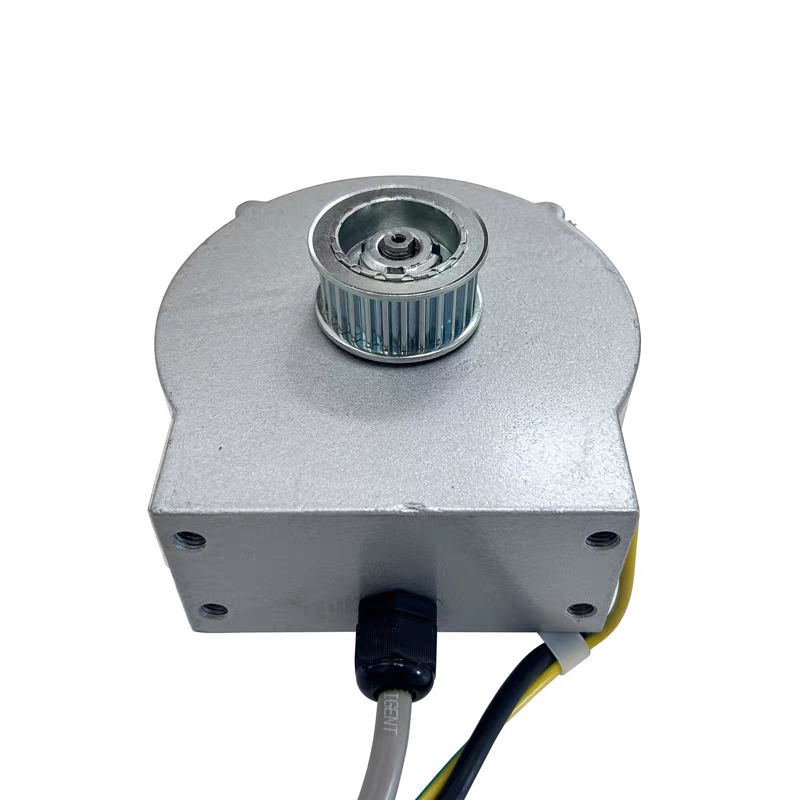 Door motor underside with encoder