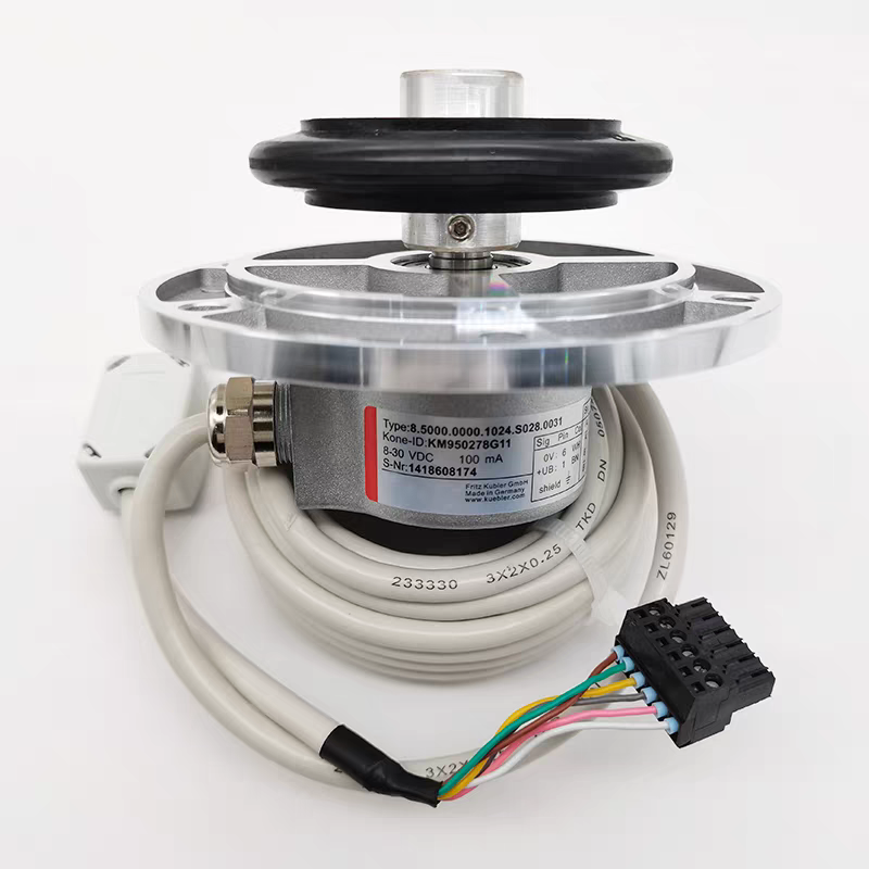KM950278 series elevator encoder with pulley, label and connector