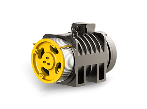 FWD GETM DS/DH flat gearless traction machine - white background product photo