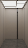 Home Elevator SKY08 Interior - Mirror Stainless Steel with Dark Champagne Gold Art Steel Panels