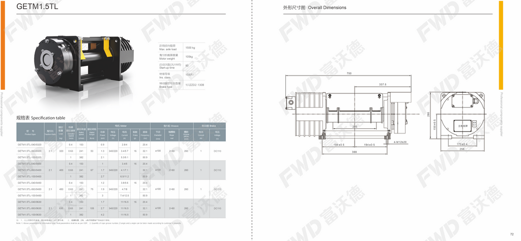 FWD GETM villa series overall dimensions drawing 1