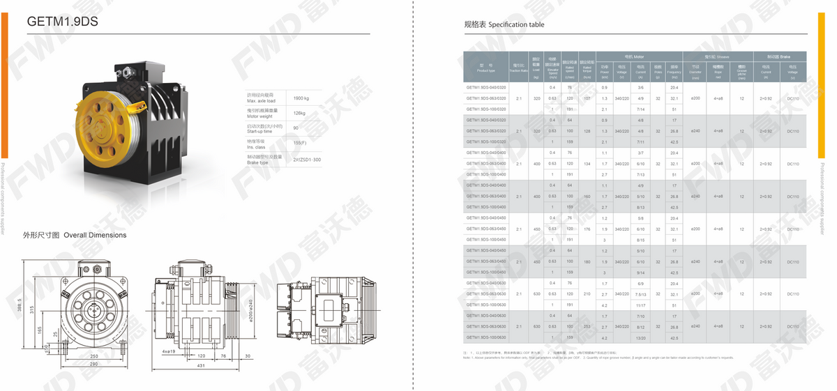 FWD GETM villa series overall dimensions drawing 3