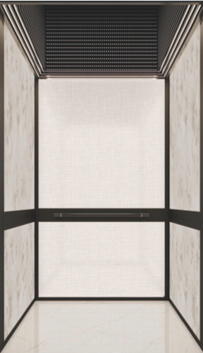 Home Elevator SKY09 Interior - Spy Theme Decorative Ceiling with Pandora Stone Grain Fireproof Panels