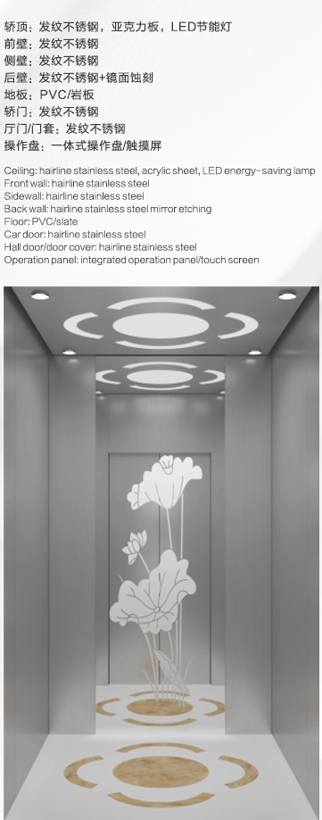 Home Elevator SKY01 standard interior configuration